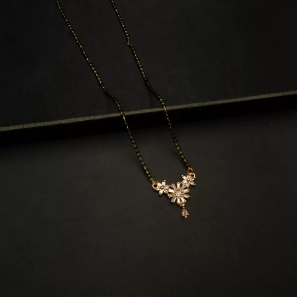 MA-2212005 - Gold Plated American Diamond Mangalsutra