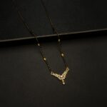 MA-2212013 - Gold Plated American Diamond Mangalsutra