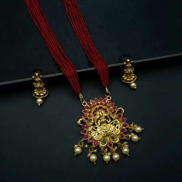 NS-2206016 - Gold Plated Goddess Necklace Set