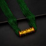 NS-2211002 - Tradtional Gold Plated Tilhari With Green Potey