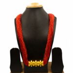 NS-2211002 - Tradtional Gold Plated Maili Tilhari With Red Potey
