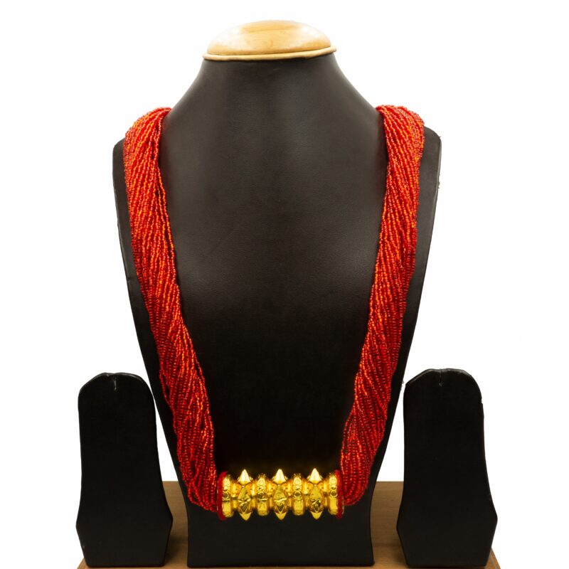 NS-2211002 - Tradtional Gold Plated Maili Tilhari With Red Potey
