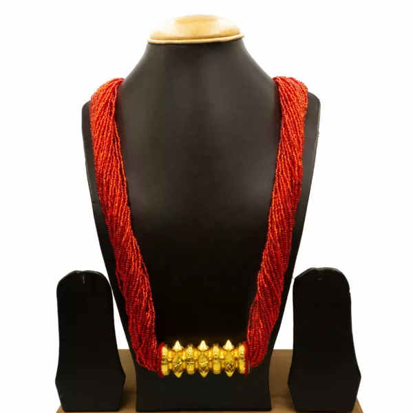 NS-2211002 - Tradtional Gold Plated Maili Tilhari With Red Potey