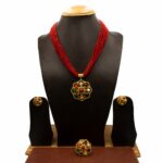 NS-2211004 - American Diamond Multicolor Navratna Necklace Set