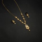 NS-2212005 - Gold Plated AD Studded Contemporary Necklace Set