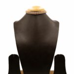 NS-2212007 - Radiant Rose Gold Plated American Diamond Choker Necklace