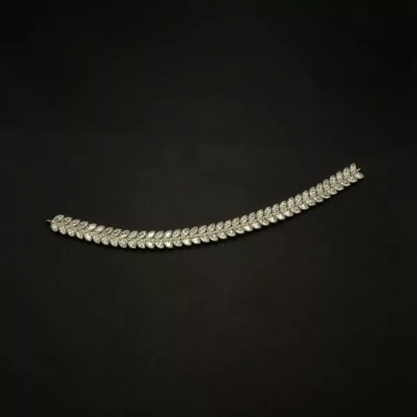 NS-2212008 - Radiant White Gold Plated American Diamond Choker Necklace
