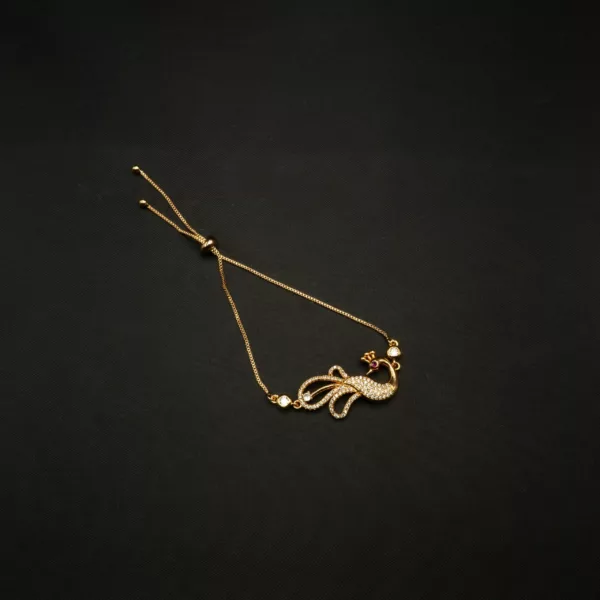 BL-2212002 - American Diamond Peacock Slider Bracelet