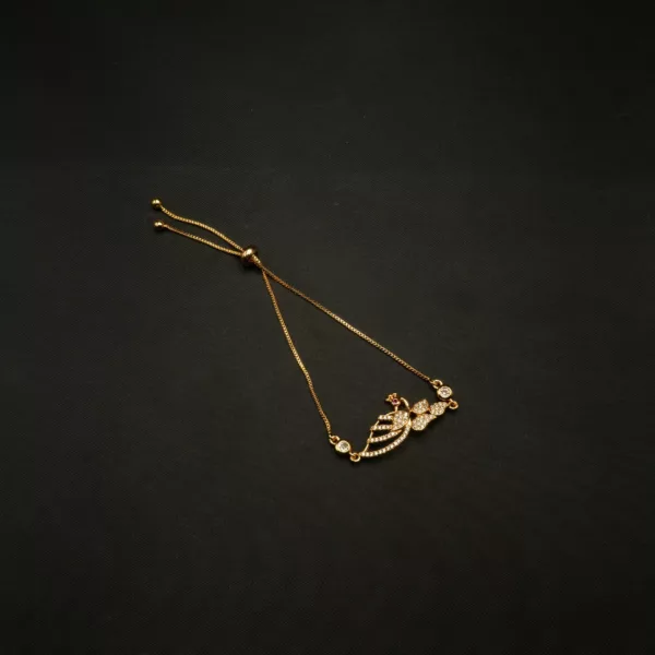 BL-2212005 - American Diamond Peacock Slider Bracelet