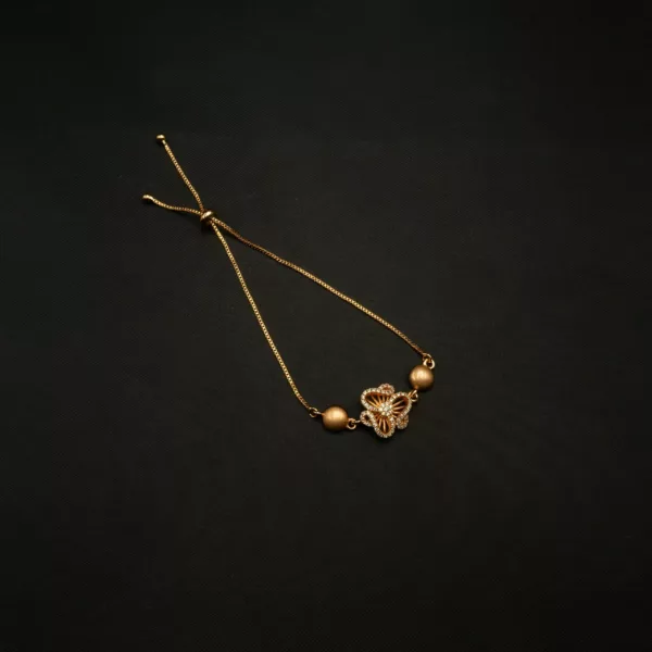 BL-2212007 - American Diamond Contemporary Rose Slider Bracelet