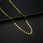 CH-2212010 - Gold Plated Contemporary Flower Chain Necklace