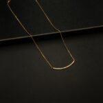 CH-2212019 - Gold Plated American Diamond Minimalist Bar Necklace