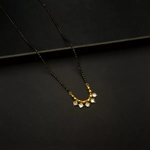 MA-2212015 - Gold Plated Minimal AD Mangalsutra