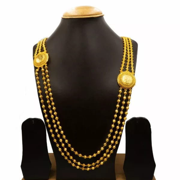 NS-2212016 - Gold Plated Coin Ranihaar Necklace