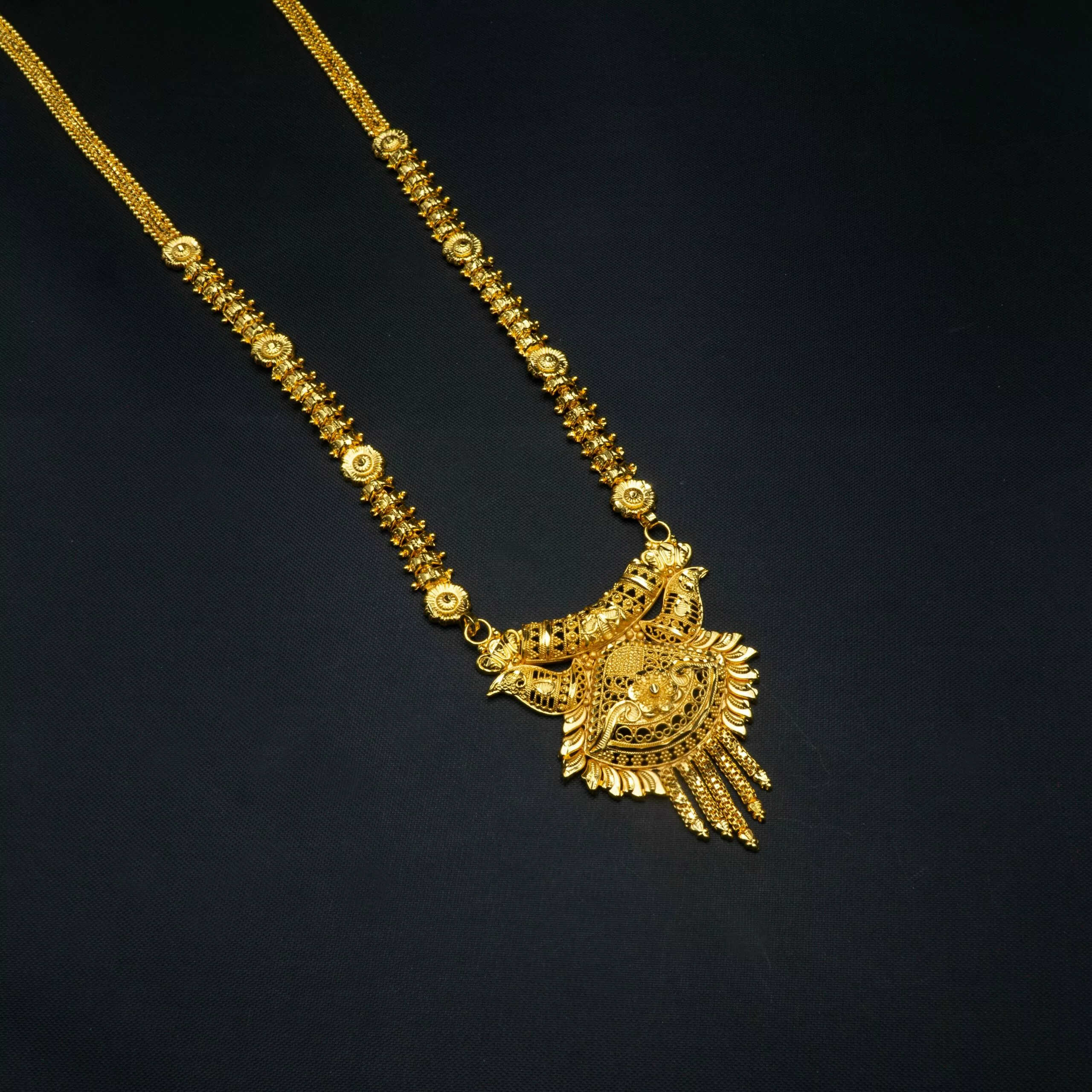 NS-2212018 - Gold Plated Ranihaar Necklace NS-2212018 - Gold Plated Ranihaar Necklace