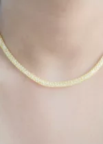NS-2212024 - Minimalist One line Golden Color Necklace