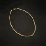 NS-2212025 - Minimalist One line Golden & White Necklace