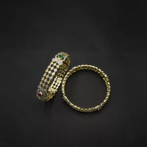 BA-2212011 - American Diamond 2 Pcs Set Bangle