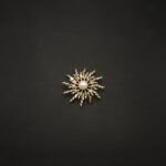 BR-2212002 - American Diamond Contemporary Sun Brooch