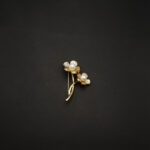 BR-2212005 - American Diamond Contemporary Flowers Brooch