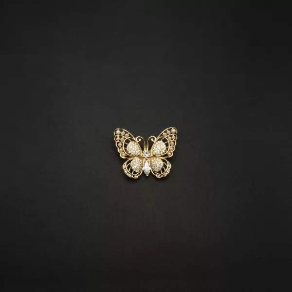 BR-2212006 - American Diamond Butterfly Brooch
