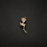BR-2212008 - American Diamond Flower Brooch
