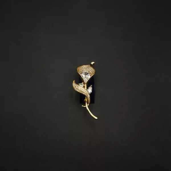 BR-2212008 - American Diamond Flower Brooch