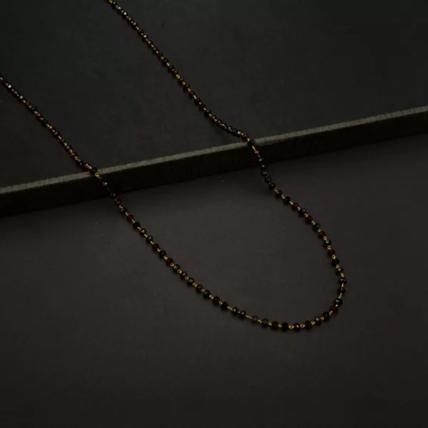 CH-2212027 - Red & Black Crystal Chain Necklace