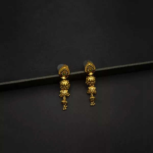 ER-2212013 - Gold Plated Layered Pinjada Earrings