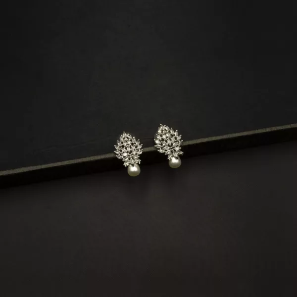 ER-2212018 - American Diamond Pearl Drop Studs