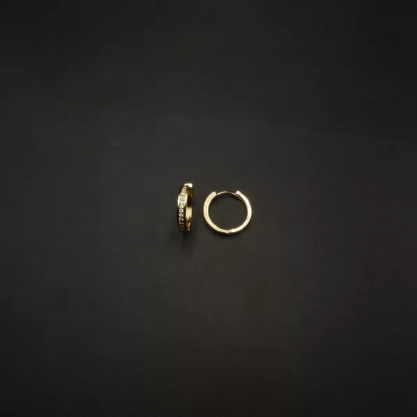 ER-2212041 - American Diamond Studded Round Hoop Earrings