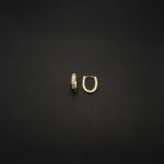 ER-2212043 - American Diamond Studded Horseshoe Hoop Earrings