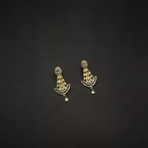 ER-2212055 - Gold Plated American Diamond Earrings