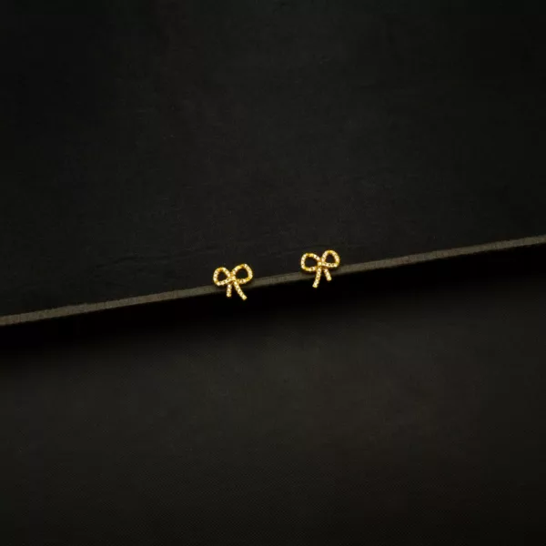 ER-2301004 - American Diamond Bow Tie Stud Earrings