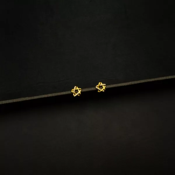 ER-2301005 - Gold Plated American Diamond Star Studs