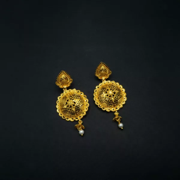 ER-2301006 - Gold Plated Traditional Dangle Earrings