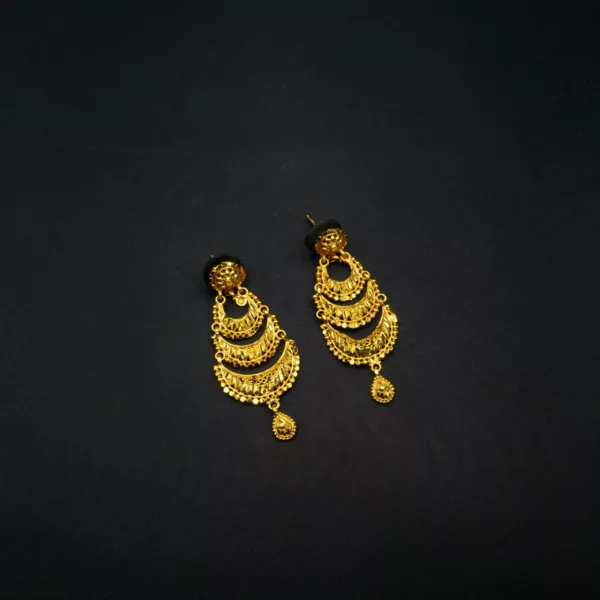 ER-2301007 - Gold Plated Contemporary Waterfall Earrings