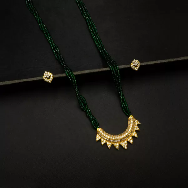 MA-2301004 - Green Hydropotey Traditional Nepali Mangalsutra Set