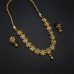 NS-2212028 - Antique Gold Finish Temple Necklace Set
