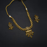 NS-2212029 - Antique Gold Finish Temple Necklace Set