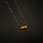 NS-2301002 - American Diamond Golden Tilhari Chain Necklace