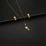 PS-2212023 - American Diamond Wine Glass Pendant Set