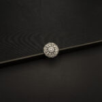 RI-2212002 - White Gold Plated American Diamond Adjustable Statement Ring