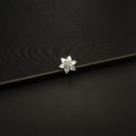 RI-2212005 - American Diamond Flower Adjustable Statement Ring