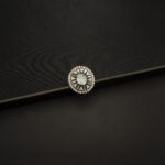 RI-2212006 - American Diamond & Mint Stone Adjustable Statement Ring