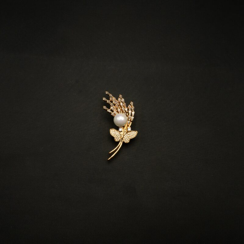 BR-2301001 - American Diamond Contemporary Brooch