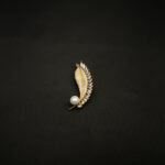 BR-2301003 - American Diamond Contemporary Feather Brooch
