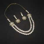 NS-2302033 - Delightful Double Layered American Diamond Necklace Set
