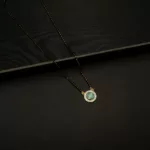 MA-2304006 - Minimal American Diamond & Mint Stone Round Mangalsutra