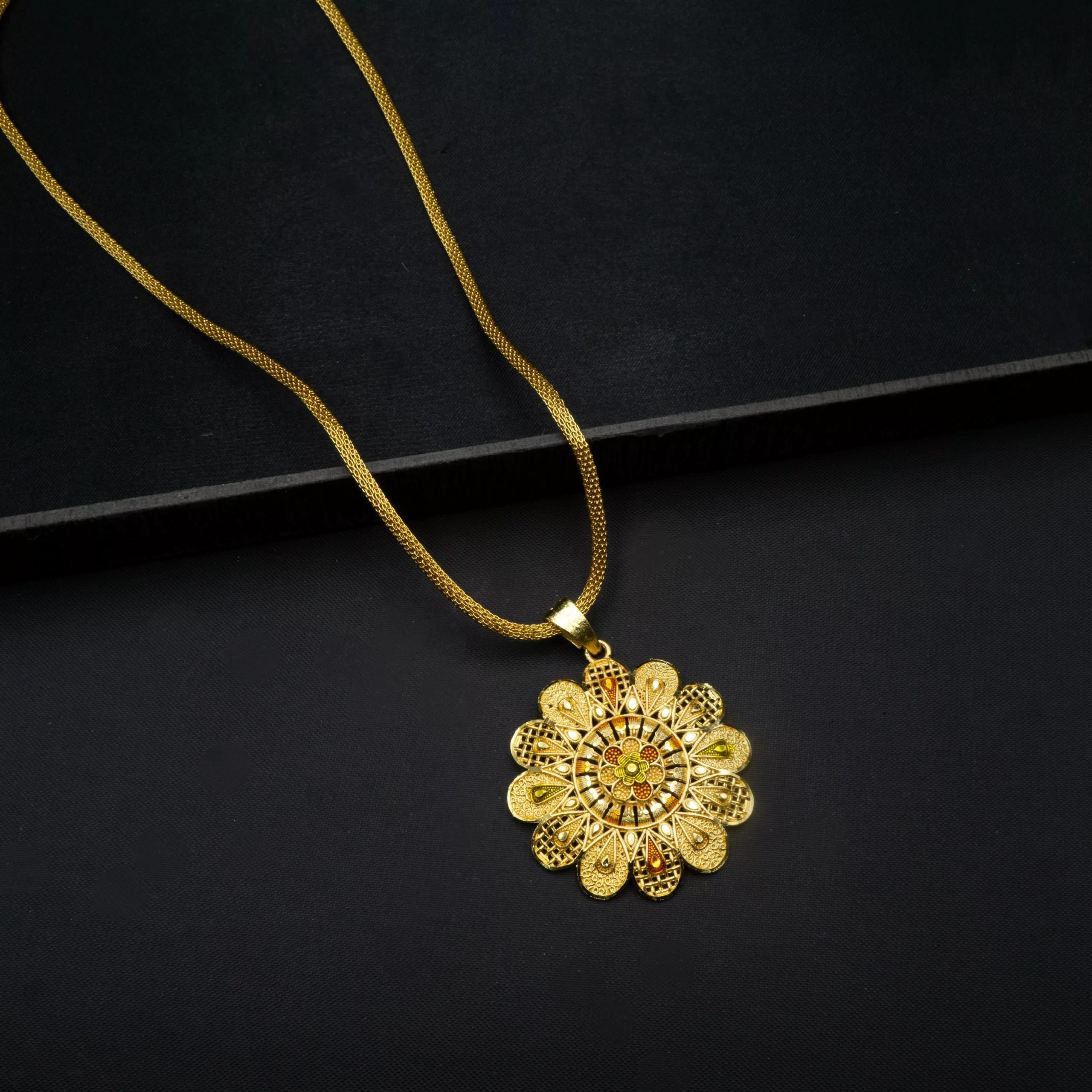 PS-2305001 - Gold Plated Traditional Pendant Necklace PS-2305001 - Gold Plated Traditional Pendant Necklace